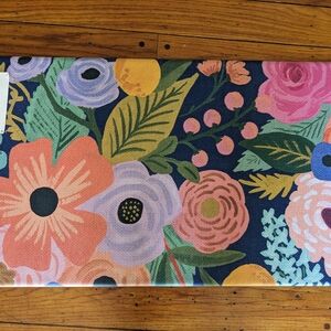 Rifle Paper Company Co Kitchen Mat Navy Blue Garden Party 20" X 36" Loloi Rug